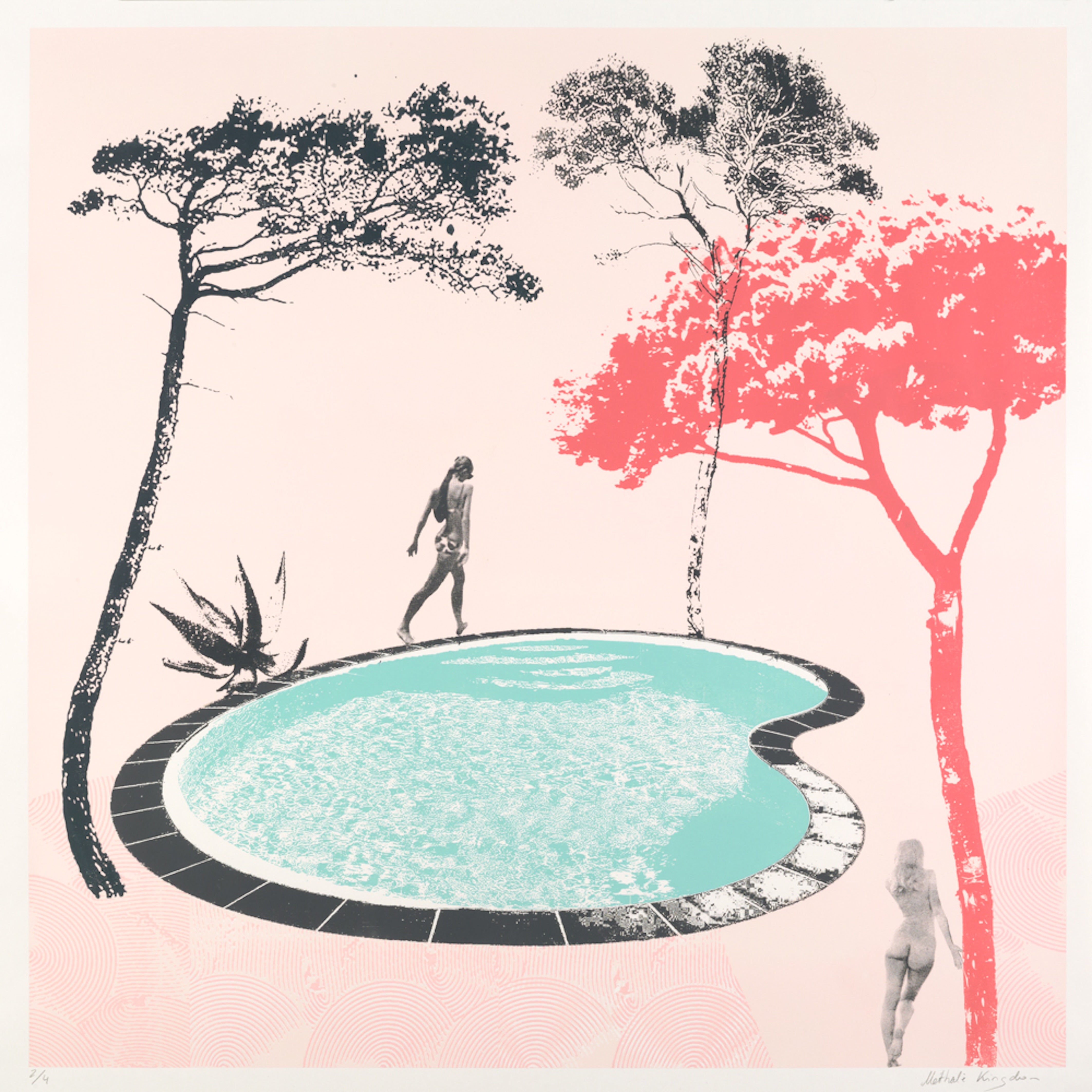 Nathalie Kingdon - La Vie en Rose original screen print, contemporary art at Molasses House