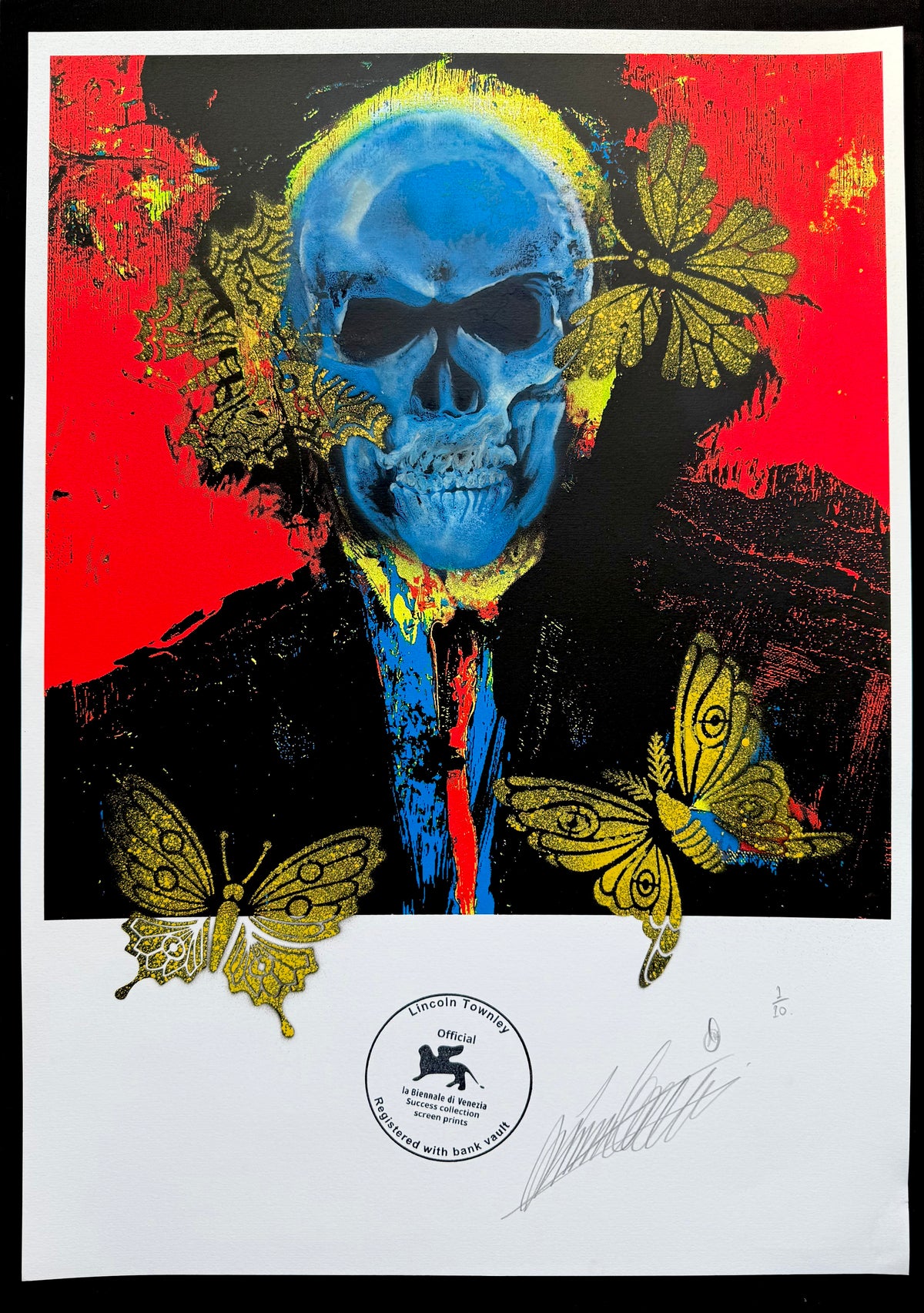 Lincoln Townley – Skull Banker - Blue #1 (Success Exhibition: Venice Biennale 2026), limited edition print