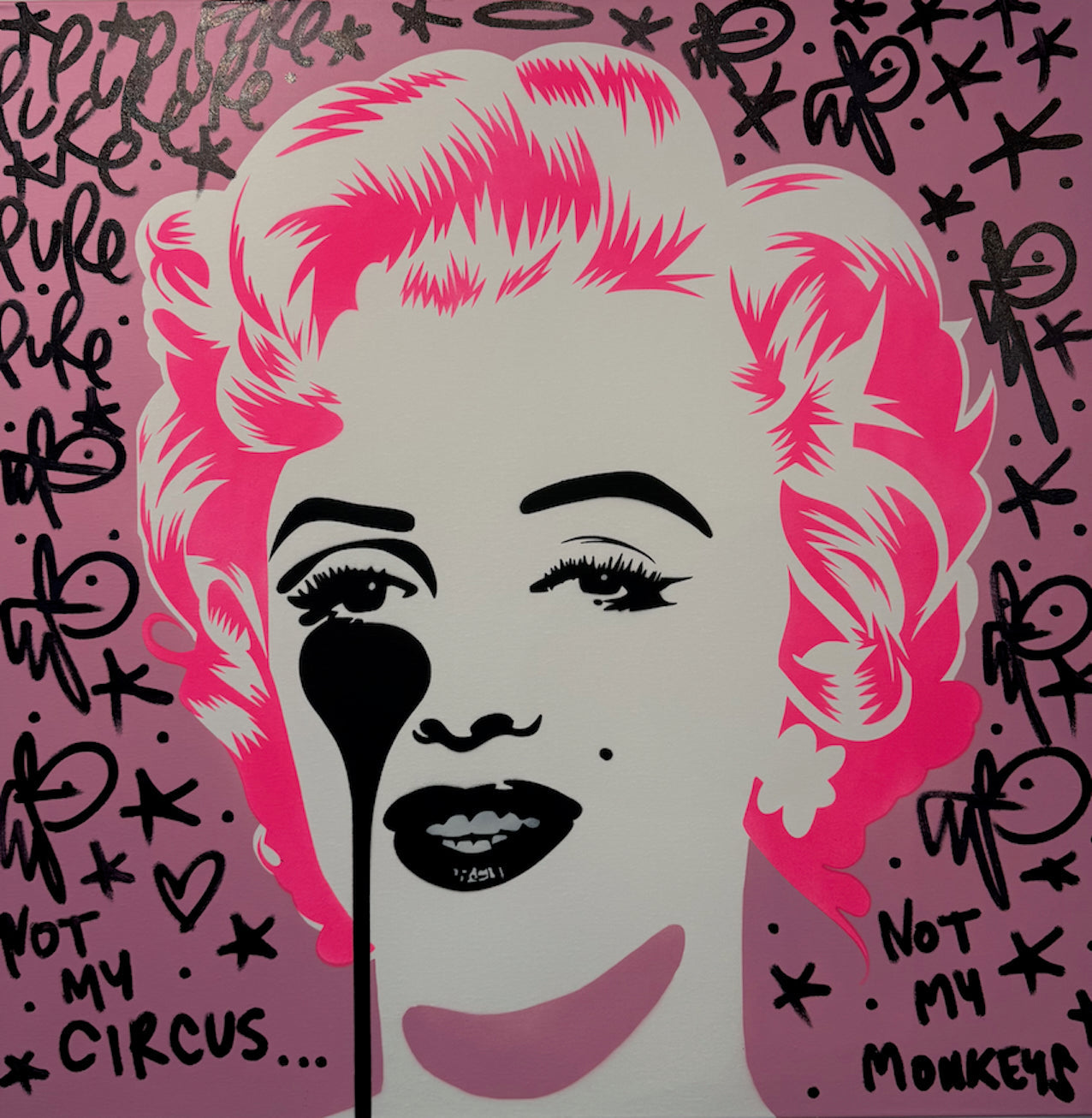 Pure Evil - contemporary street art print, Nightmare series urban art at Molasses House