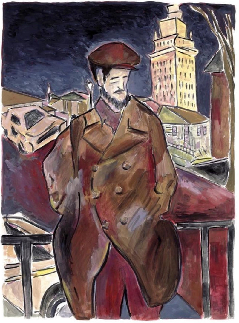 Man on a Bridge (Brown)