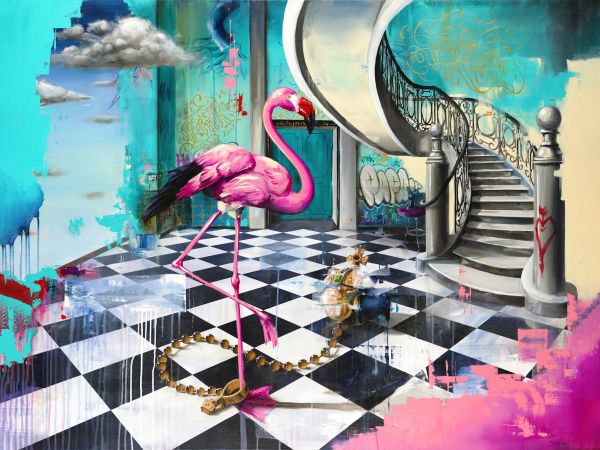 Click Here To Enlarge This Photo Of Flamingo & Orb Medium