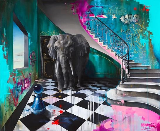 Click Here To Enlarge This Photo Of Pink Elephant 1/10 SOLD