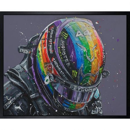 Click Here To Enlarge This Photo Of Lewis Hamilton Rainbow Helmet 2021