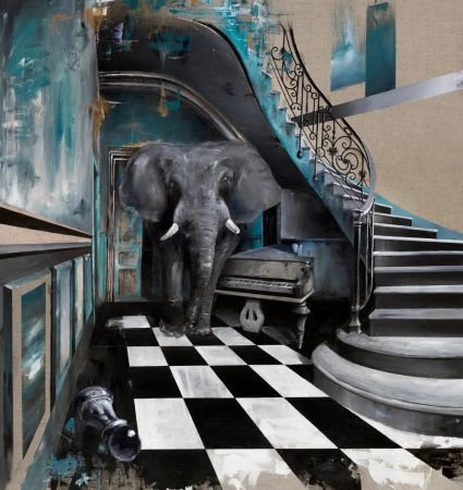 Click Here To Enlarge This Photo Of Elephant in the Room (Large)