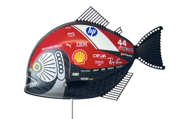 Click Here To Enlarge This Photo Of Lewis Hamilton First Ferrari Race Sculptures - Pre-Order NOW!