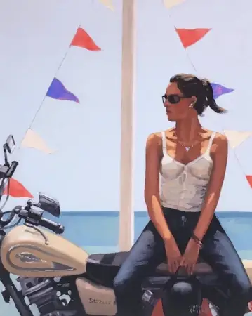 Click Here To Enlarge This Photo Of La Fille a la Moto