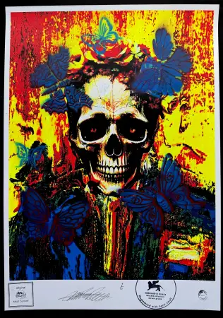 Click Here To Enlarge This Photo Of Venice Biennale Skull Banker - Red Rose 1/10