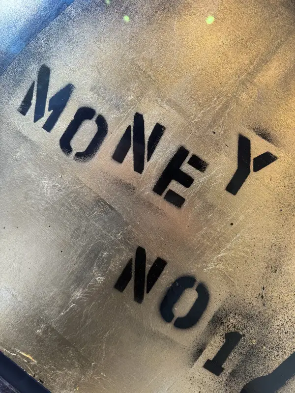Click Here To Enlarge This Photo Of Money No 1 - Original screenprint on gold leaf