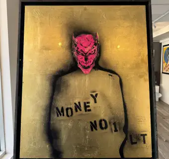 Lincoln TownleyMoney No 1 - Original screenprint on gold leaf