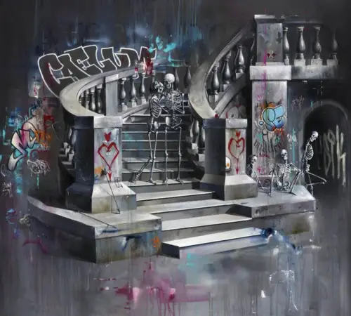 Click Here To Enlarge This Photo Of 7 Bones 2 Arrows - Studio Proof (Aluminium)