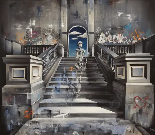 Click Here To Enlarge This Photo Of Cheating Death - Studio Proof (Aluminium)