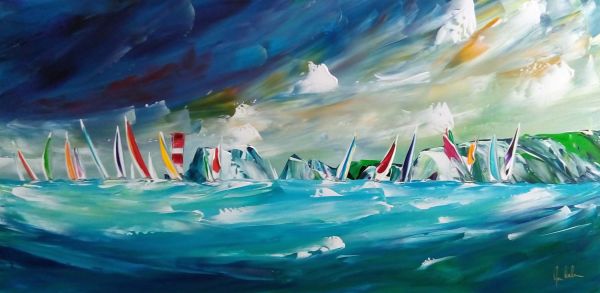 Click Here To Enlarge This Photo Of Nipping Round The Needles! SOLD
