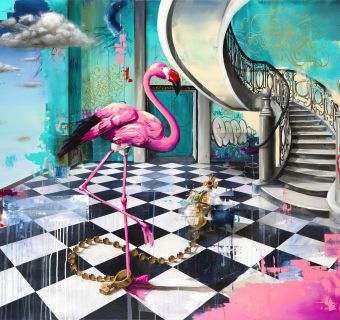 Tommy FiendishFlamingo & Orb (Aluminium) SOLD